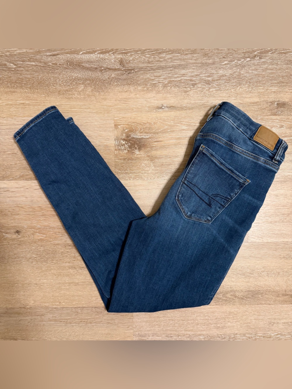 American Eagle Outfitters Women's Dark Blue Curvy High Rise Jeggings